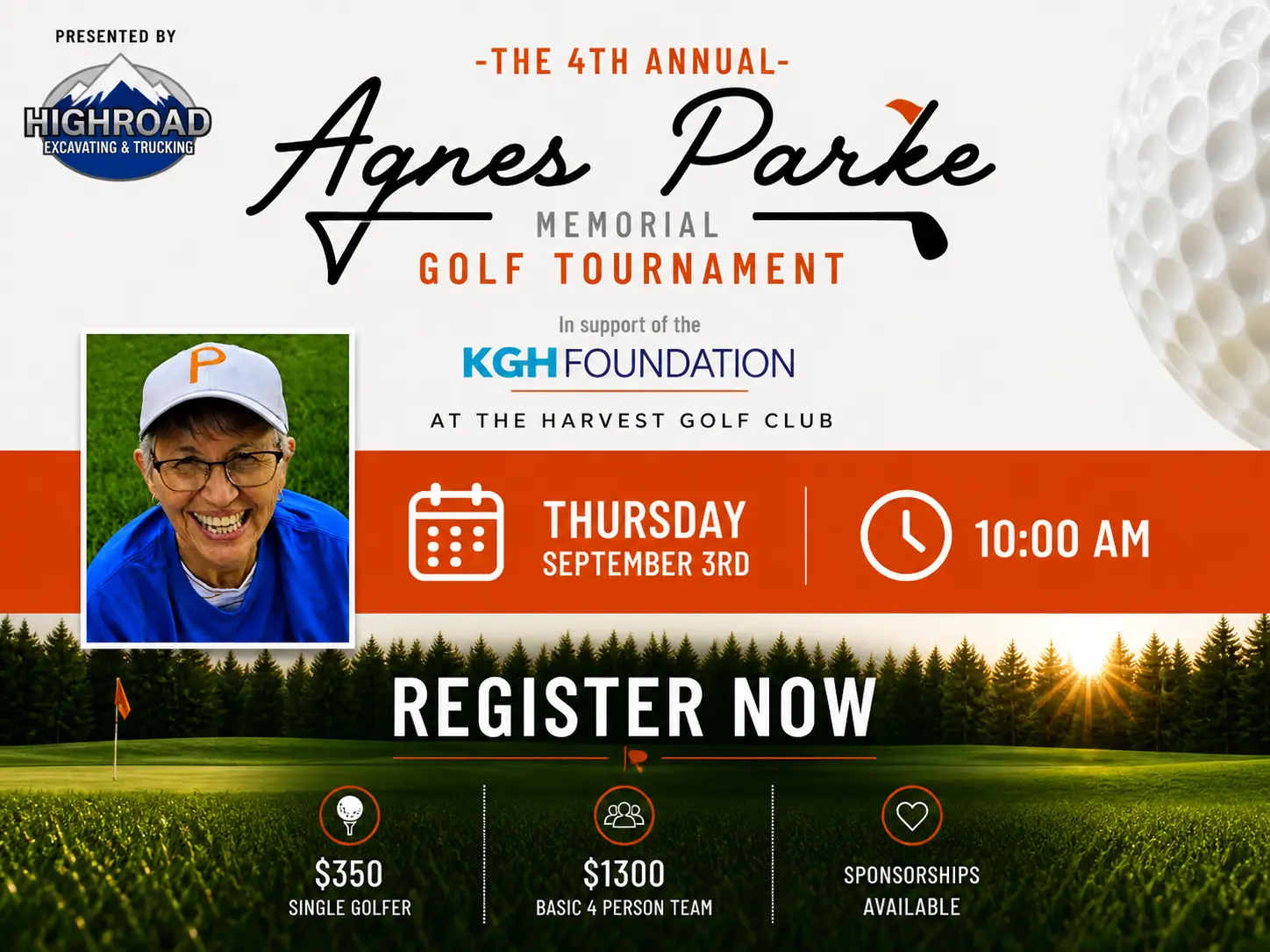 Agnes Parke Memorial Golf Tournament Logo Poster